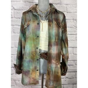 Reworked/upcycled flannel shirt